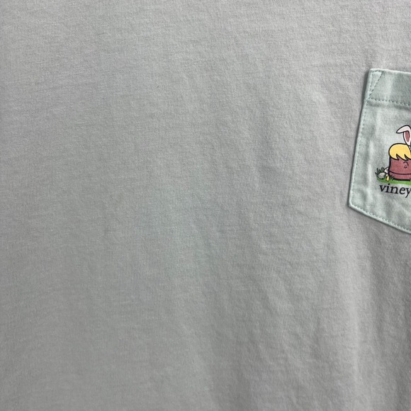 Vineyard Vines T-Shirt Women's M Green Double‎ Sided Easter Logo Pocket Tee - Picture 5 of 11